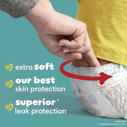 Pampers Swaddlers 360 Pull-On Diapers - Size 5 (22-37 lbs), Best Leakproof Protection for Babies, 17 Countמעצב