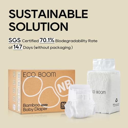 Eco-Friendly Viscose from Bamboo Diapers for Infants, Soft and Absorbent Size 4 (20-31lb) - 60 Count
| Natural Soft Dis