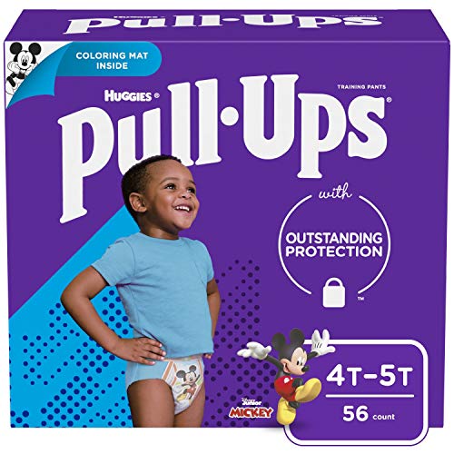 Pull-Ups Boys' Potty Training Pants for 4T-5T Size, 56 Ct: Absorbent and Comfortable Training Underwear
| Pull-Ups Boys