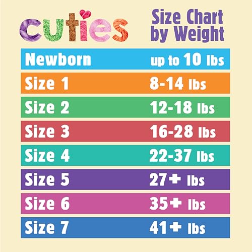 Cuties Skin Smart Absorbent & Hypoallergenic Size 6 Diapers with Flexible & Secure Tabs | 104 Count | Soft & Comfortable
