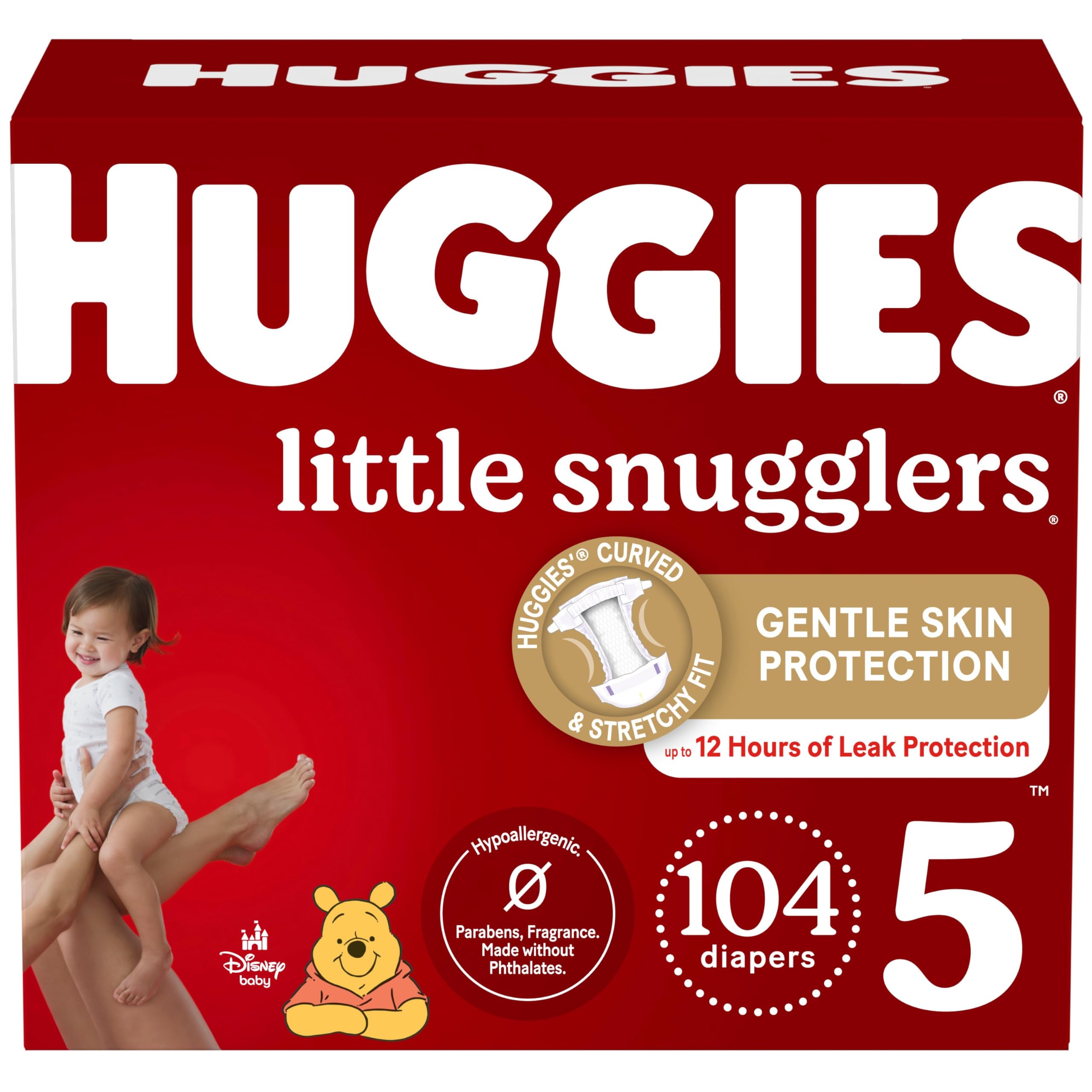 Huggies Size 5 Diapers for Little Snugglers - 104 Count (27+ lbs)